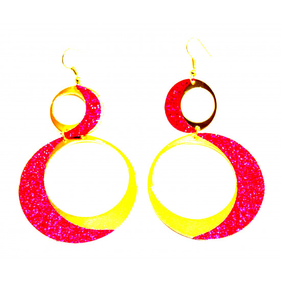 round rhinestone earrings