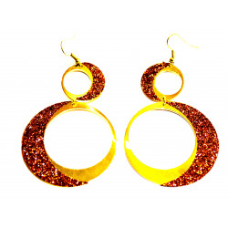 round rhinestone earrings
