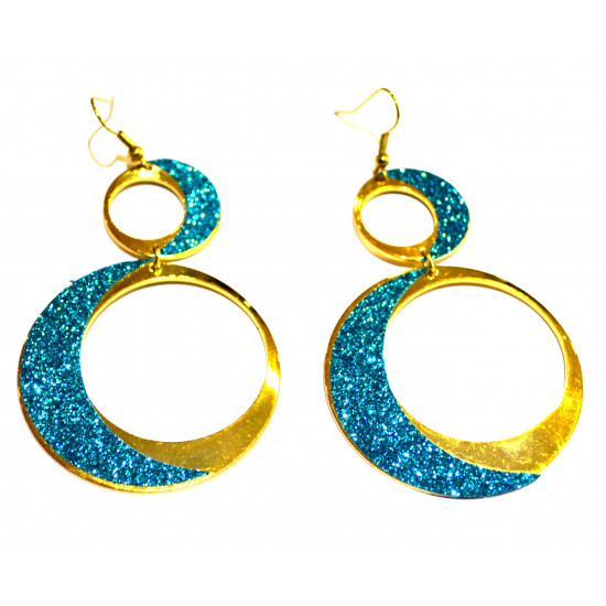 round rhinestone earrings