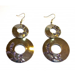 round rhinestone earrings