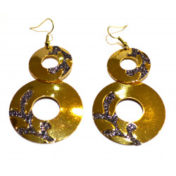 round rhinestone earrings