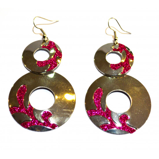 round rhinestone earrings