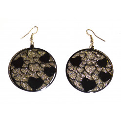 heart rhinestone earrings