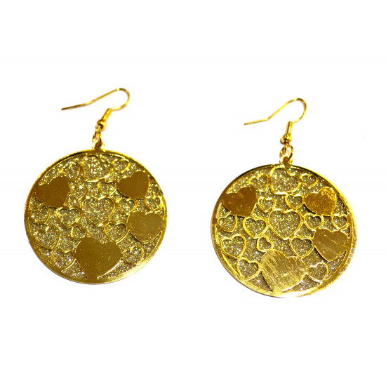 heart rhinestone earrings