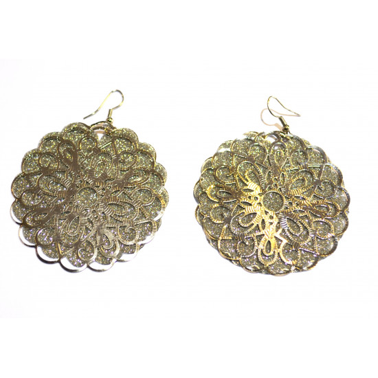 flower rhinestone earrings