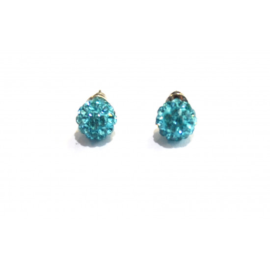 turquoise shamballa earrings