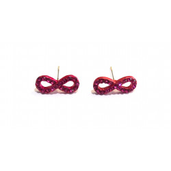 dark pink infinity earrings