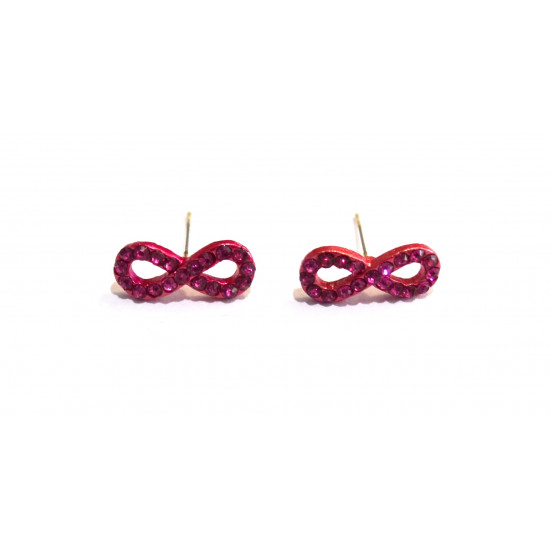 dark pink infinity earrings