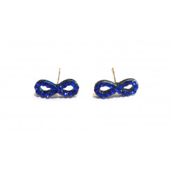 dark blue infinity earrings