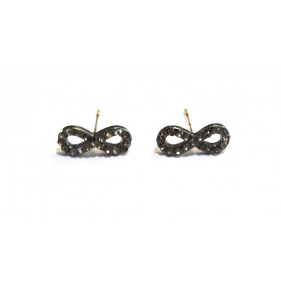 gray infinity earrings