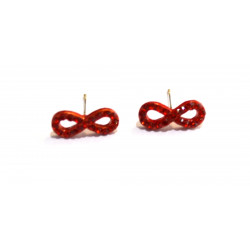 red infinity earrings