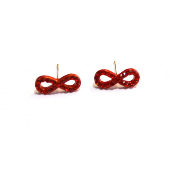 red infinity earrings