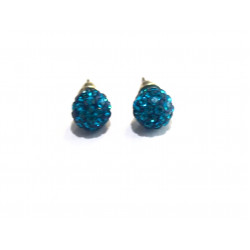 blue shamballa earrings