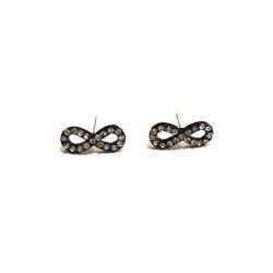 black infinity earrings