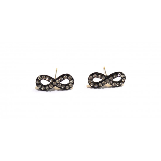 black infinity earrings