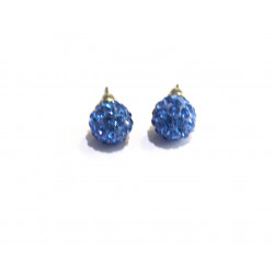 dark blue shamballa earrings
