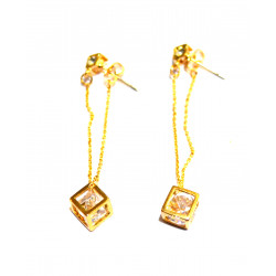 cube dangle earrings