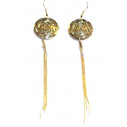 flower dangling earrings