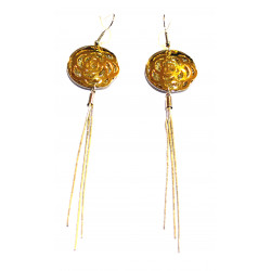 flower dangle earrings