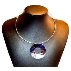 silver metal choker