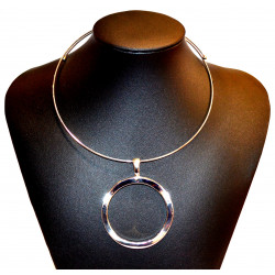 silver metal choker
