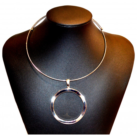 silver metal choker