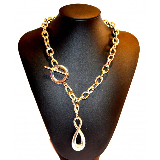 metal infinity necklace