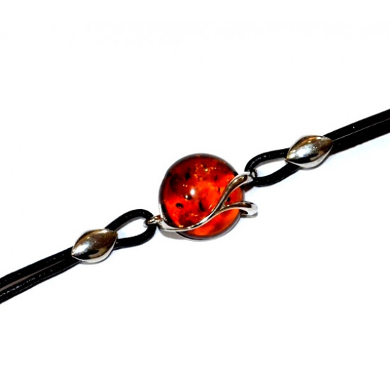 bracelet ambre argent