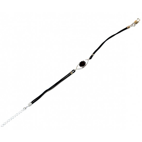 Sterling Silver Garnet Bracelet