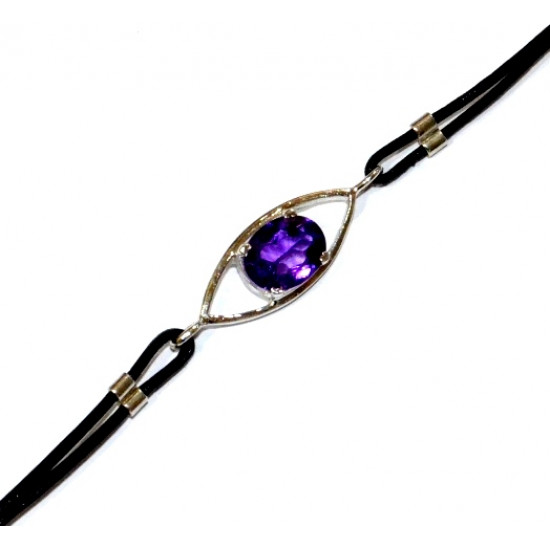 Sterling Silver Amethyst Bracelet