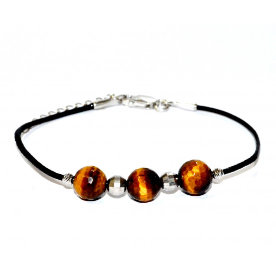 Sterling Silver Tiger's Eye Bracelet