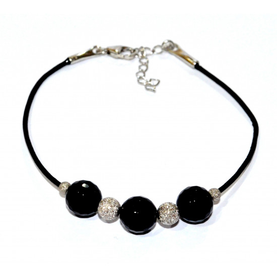 Sterling Silver Black Onyx Bracelet