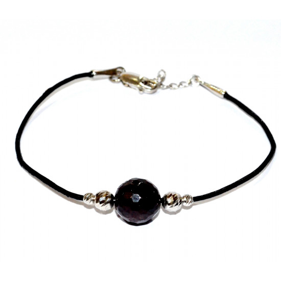 Sterling Silver Garnet Bracelet