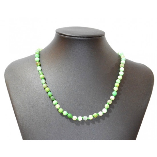 chrysoprase necklace 6mm