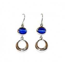 blue cat eye earrings