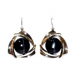black cat eye earrings