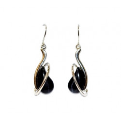 black cat eye earrings