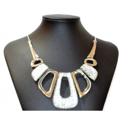 white sun necklace