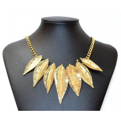 gold almond necklace