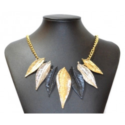 black and gold pointed necklace