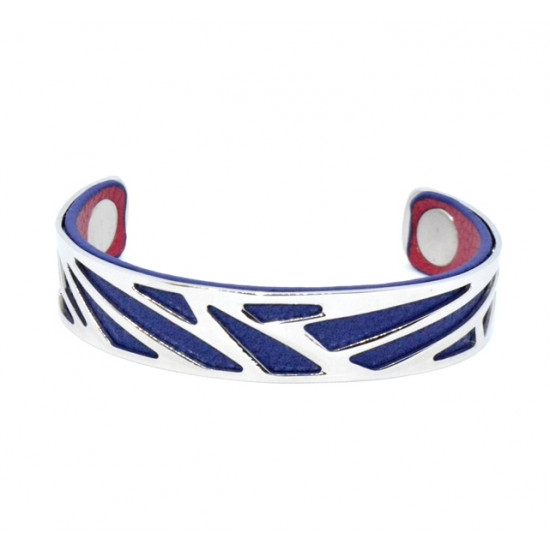 Bracelet 14mm blue / fuchsia