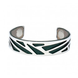 Bracelet 14mm green / silver