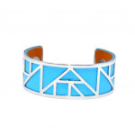 Bracelet 25mm blue / brown