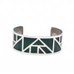 Bracelet 25mm green / silver