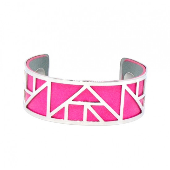 Bracelet 25mm Pink / Silver