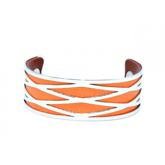 Bracelet 25mm orange / marron