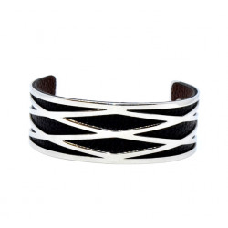 Bracelet 25mm brown / black