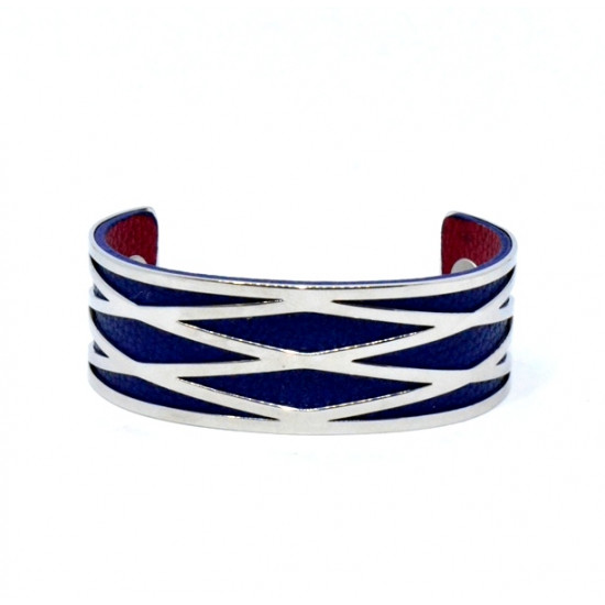 Bracelet 25mm blue / fuchsia