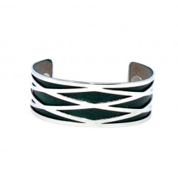 Bracelet 25mm green / silver