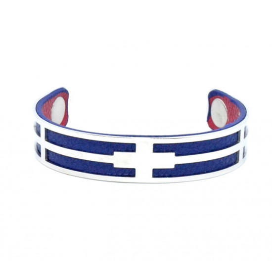 Bracelet 14mm blue / fuchsia
